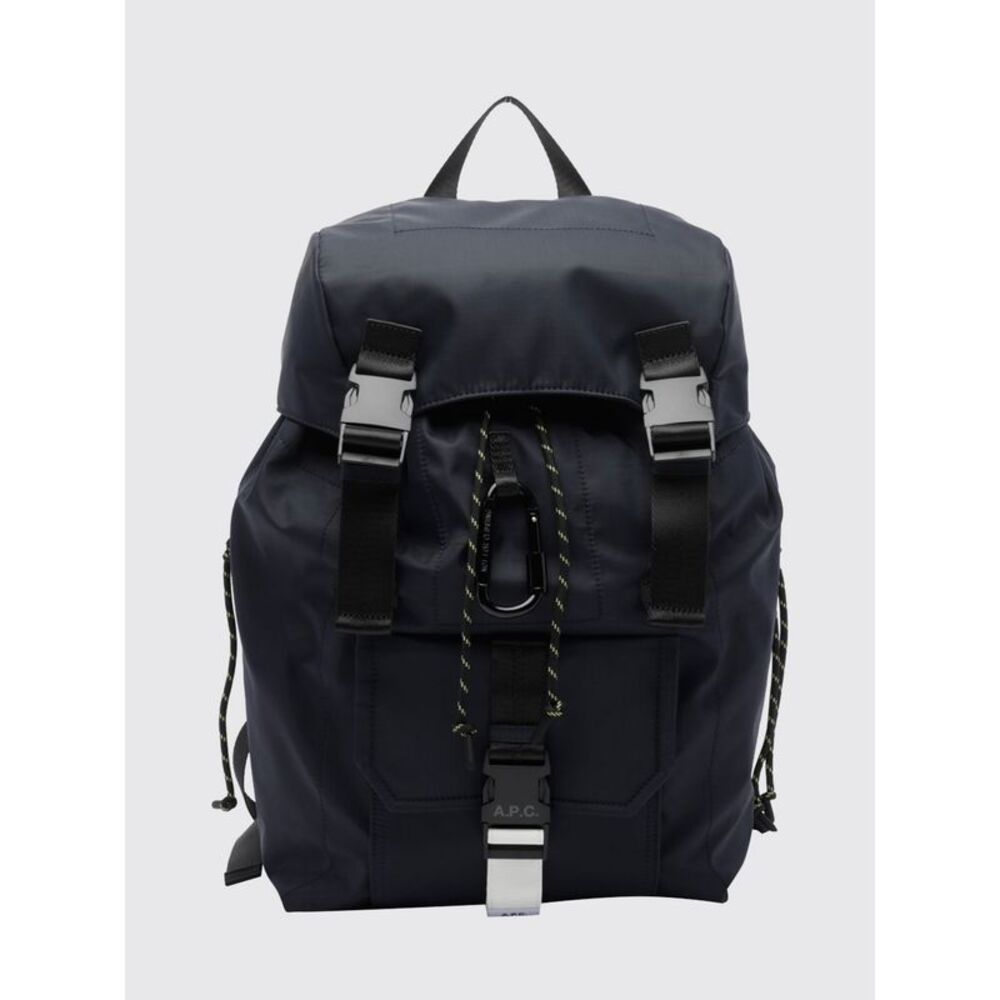 A.P.C. Men A.P.C. Nylon Utility Backpack With Flap Closure And Adjustable Straps